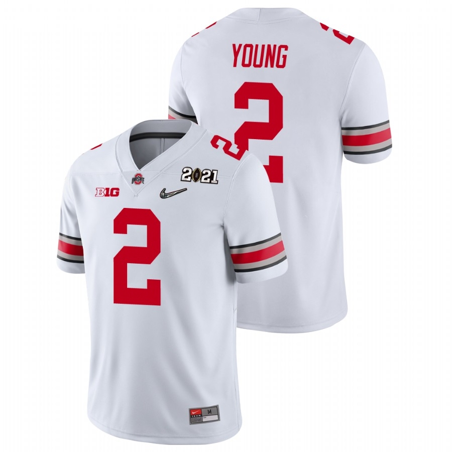 Ohio State Buckeyes Men's NCAA Chase Young #2 White Champions 2021 National College Football Jersey GNW5449IF